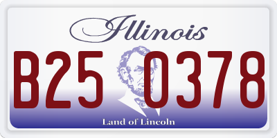 IL license plate B250378
