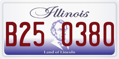 IL license plate B250380