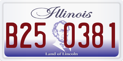 IL license plate B250381
