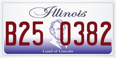 IL license plate B250382