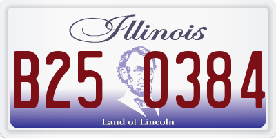 IL license plate B250384