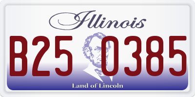 IL license plate B250385