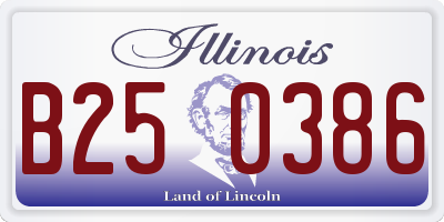 IL license plate B250386