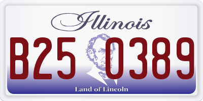 IL license plate B250389