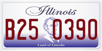 IL license plate B250390