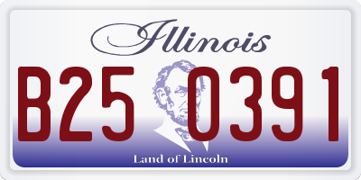 IL license plate B250391