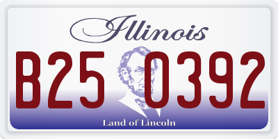 IL license plate B250392