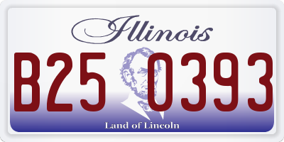 IL license plate B250393