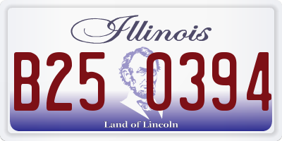 IL license plate B250394