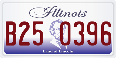 IL license plate B250396