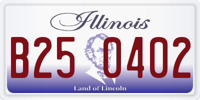 IL license plate B250402