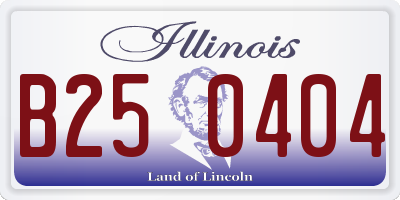 IL license plate B250404