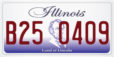 IL license plate B250409