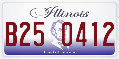 IL license plate B250412