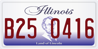 IL license plate B250416