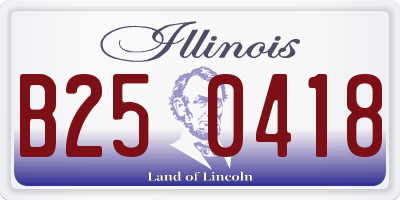IL license plate B250418