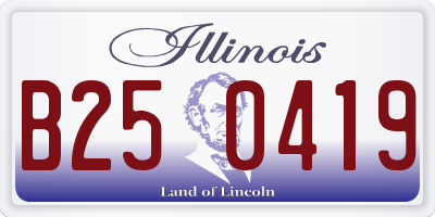 IL license plate B250419