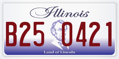 IL license plate B250421