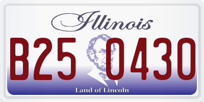 IL license plate B250430