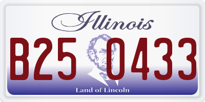 IL license plate B250433