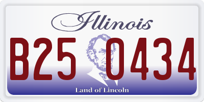 IL license plate B250434