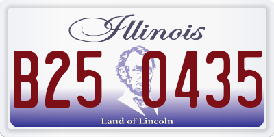 IL license plate B250435