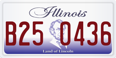 IL license plate B250436