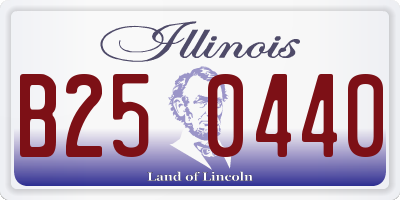 IL license plate B250440