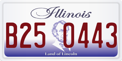 IL license plate B250443