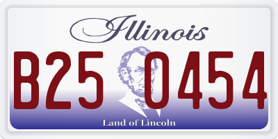 IL license plate B250454