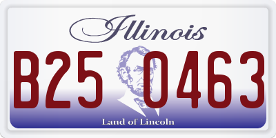 IL license plate B250463