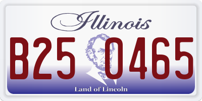 IL license plate B250465