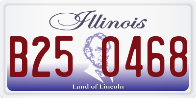 IL license plate B250468