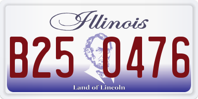 IL license plate B250476