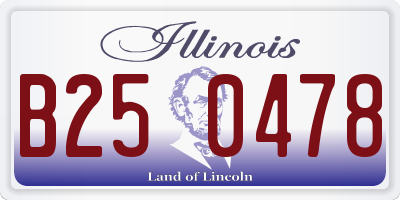 IL license plate B250478