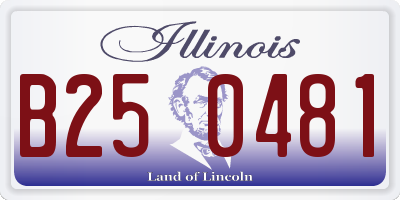 IL license plate B250481