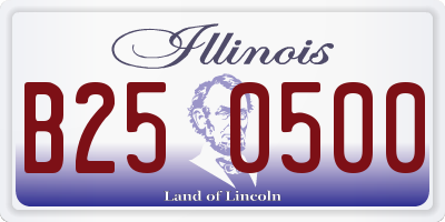 IL license plate B250500
