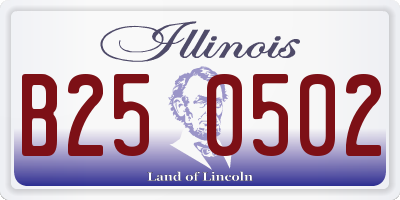 IL license plate B250502
