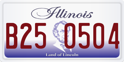 IL license plate B250504
