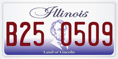 IL license plate B250509