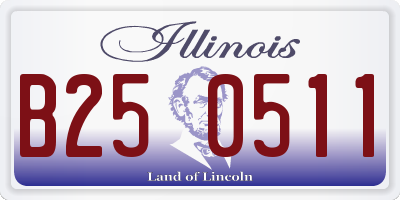 IL license plate B250511