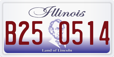 IL license plate B250514