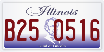 IL license plate B250516