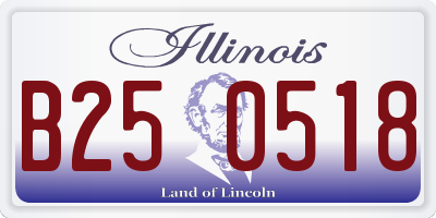 IL license plate B250518