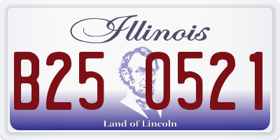 IL license plate B250521