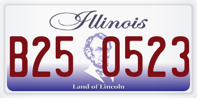 IL license plate B250523