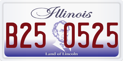 IL license plate B250525