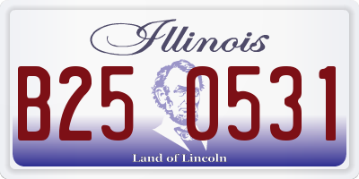 IL license plate B250531