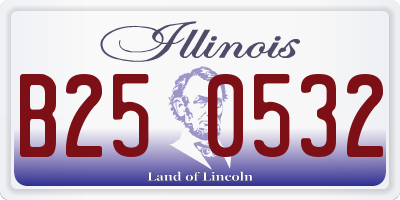 IL license plate B250532