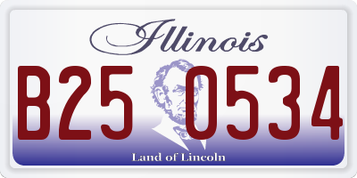 IL license plate B250534